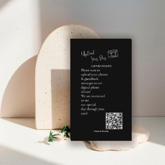 Carte D'accompagnement Capture The Love QR code Wedding Guest Photo Share