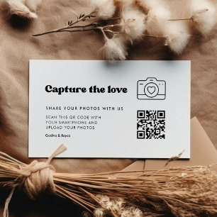 Carte D'accompagnement Capturer l'amour avec style rétro noir et blanc