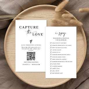 Carte D'accompagnement Capturez l'amour de mariage Code Qr