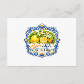 Carte D'accompagnement Carrelage Méditerranéen Citron – Art à l'aquarell