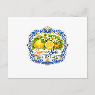 Carte D'accompagnement Carrelage Méditerranéen Citron – Art à l'aquarell