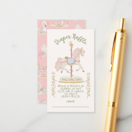 Carte D'accompagnement Carrousel Merry-go-round Diaper Raffle