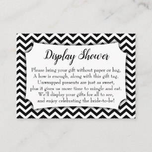 Carte D'accompagnement Carte-cadeau BW Chevron Sans emballage pour enterr