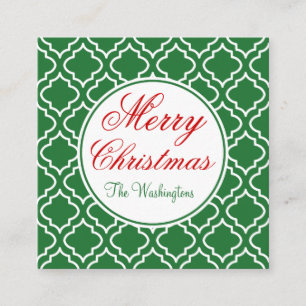 Carte D'accompagnement Cartes-cadeaux de Noël Joyeux Vert Personnalisé