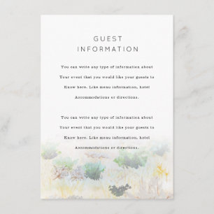 Carte D'accompagnement Carton de mariage avec paysage désertique