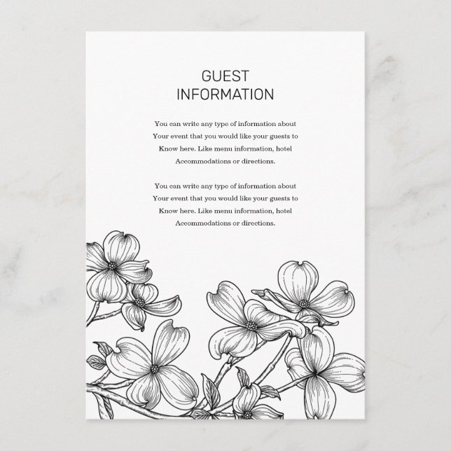Carte D'accompagnement Carton de mariage bouquet d'anémones (Devant)