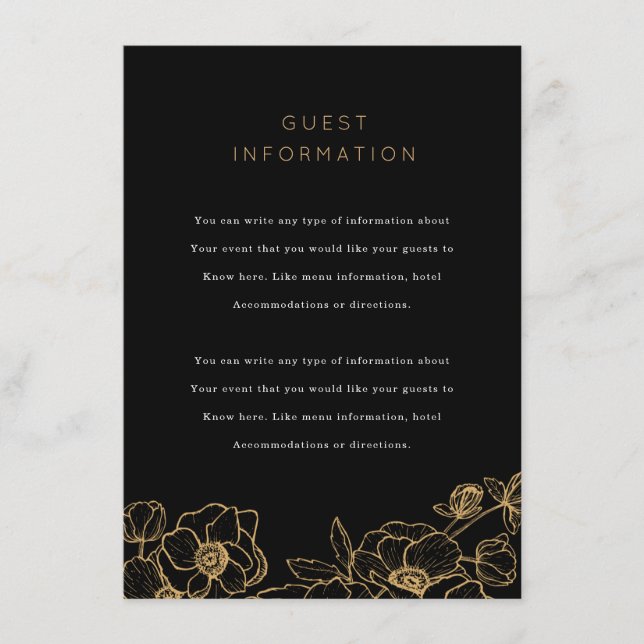 Carte D'accompagnement Carton de mariage bouquet d'anémones (Devant)