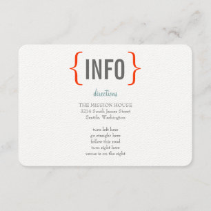 Carte D'accompagnement Carton de Mariage Joie Moderne