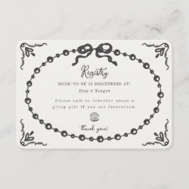 Carte D'accompagnement Carton de registre de cadeaux à ruban Coquette Pro