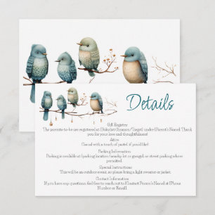 Carte D'accompagnement Carton d'insertion de détails pour Baby Shower Pas