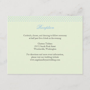 Carte D'accompagnement Carton d'invitation de mariage Hydrangea + Points