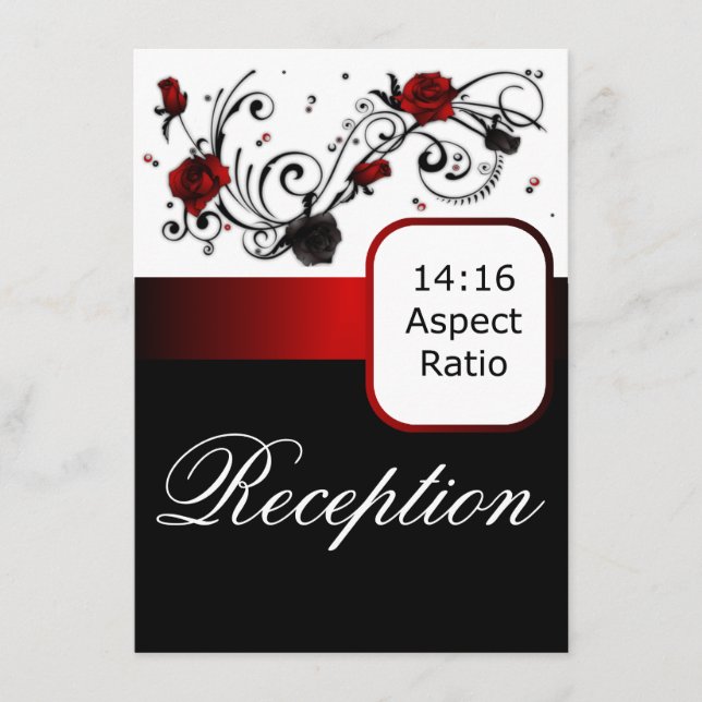 Carte D'accompagnement Carton d'invitation de réception de mariage aux ro (Devant)