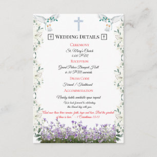 Carte D'accompagnement Carton d'invitation pour cérémonie à l'église