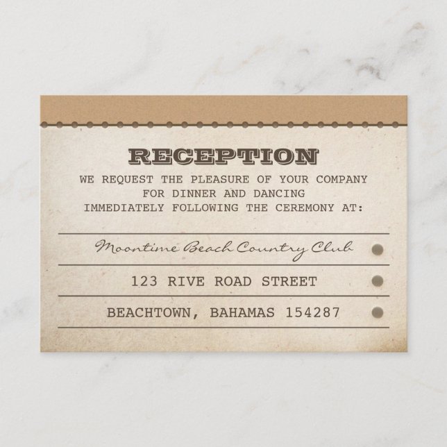 Carte D'accompagnement Cartons de réponse pour un mariage (Devant)