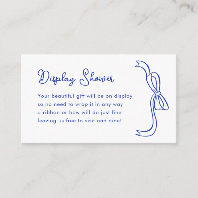 Carte D'accompagnement Cartouche de douche à afficher Ruban Bleu Français (Devant)