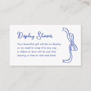 Carte D'accompagnement Cartouche de douche à afficher Ruban Bleu Français