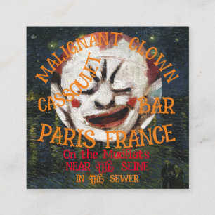 CARTE D'ACCOMPAGNEMENT CASSOULET DU CLOWN MALIN BAR PARIS FRANCE