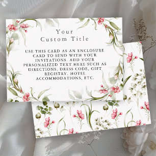 Carte D'accompagnement Célébration d'anniversaire florale aquarelle fémin