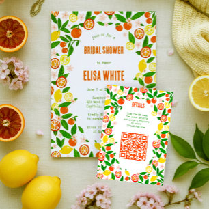 Carte D'accompagnement Célébration de Citrus Mariage d'Été PERSONNALISÉ