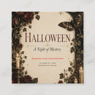 Carte D'accompagnement Célébration élégante de Halloween dans le style go