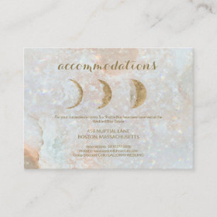 Carte D'accompagnement Celestial Zodiac Moon Blue Gold Détails du Mariage