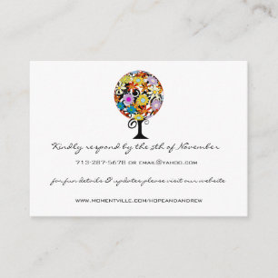 Carte D'accompagnement Cercle de Forêt Magique de l'Amour Mariage d'arbre