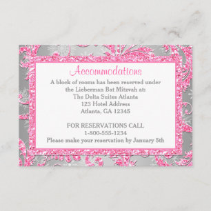 Carte D'accompagnement Cérémonie de Bat Mitzvah Winter Wonderland - Encar