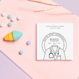 Carte D'accompagnement Cérémonie personnalisée de blouse blanche