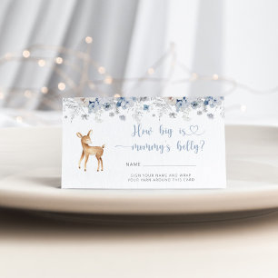 Carte D'accompagnement Cerf d'argent bleu d'hiver quelle taille est mommy