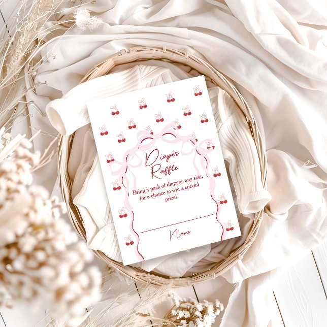 Carte D'accompagnement Cerise sur le dessus Baby shower de la chèvre rose (Créateur téléchargé)