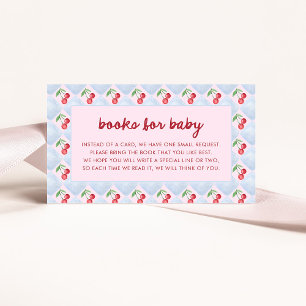 Carte D'accompagnement Cerises rétro rose Whimsical   Livres pour bébé