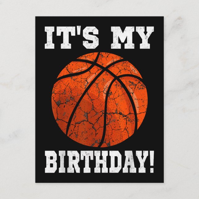 Carte D'accompagnement C'est mon anniversaire Basketball Lover cadeau Ret (Devant)