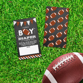 Carte D'accompagnement C'est un garçon ! Baby shower de football Déchets 