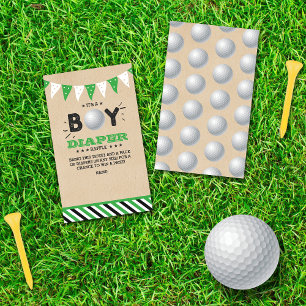 Carte D'accompagnement C'est un garçon ! Golf Co-ed Baby Shower Tirage au