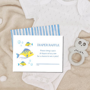 Carte D'accompagnement C'est un garçon sous la mer Baby Shower Tirage au 