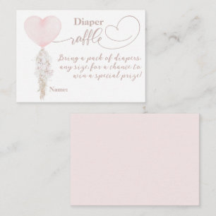 Carte D'accompagnement C'est une couche de Baby shower Fille Pink Heart B