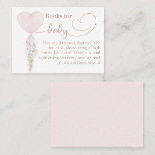 Carte D'accompagnement C'est une fille rose Baby shower de ballon de coeu