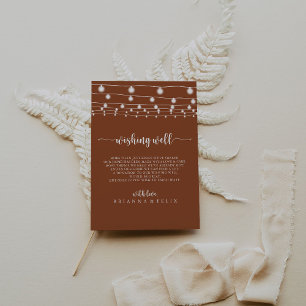 Carte D'accompagnement Chaîne Lights Terracotta Mariage Weu bien