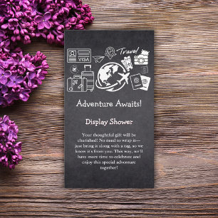 Carte D'accompagnement Chalkboard Adventure Attend le Baby shower