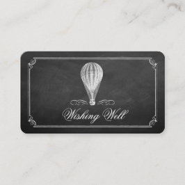 Carte D'accompagnement Chalkboard Hot Air Balloon Collection Mariage