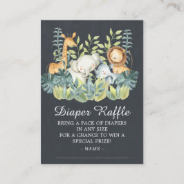 Carte D'accompagnement Chalkboard Jungle Animal Baby shower Déchets Raffi