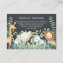 Carte D'accompagnement Chalkboard Jungle Animaux Baby Cadeau Afficher Dou