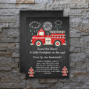 Carte D'accompagnement Chalkboard Sonne l'alarme ! Baby shower de camion-
