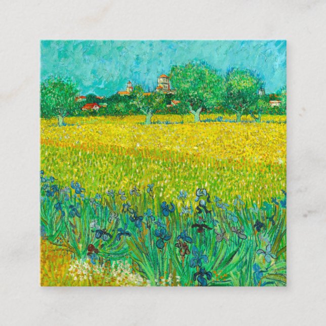 Carte D'accompagnement Champ Van Gogh avec Irises près d'Arles (Devant)