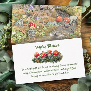 Carte D'accompagnement Champignons Bois Grenouille Baby shower Affichage 