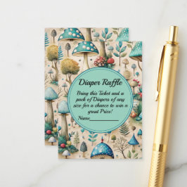 Carte D'accompagnement Champignons Fairyland Baby shower Déchets Raffin