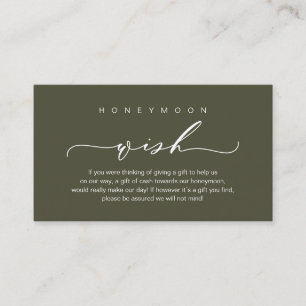 Carte D'accompagnement Chance lune de miel, Design romantique moderne