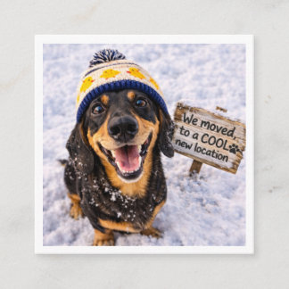 Carte D'accompagnement Change of Address - Dog Moving Home