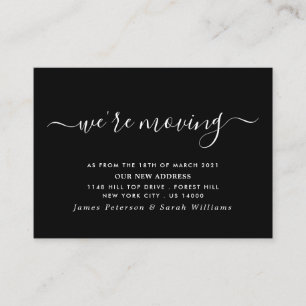 Carte D'accompagnement Changement d'adresse de script simple