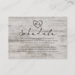 Carte D'accompagnement Charrettes sculptées Rustique Birch Mariage Horair